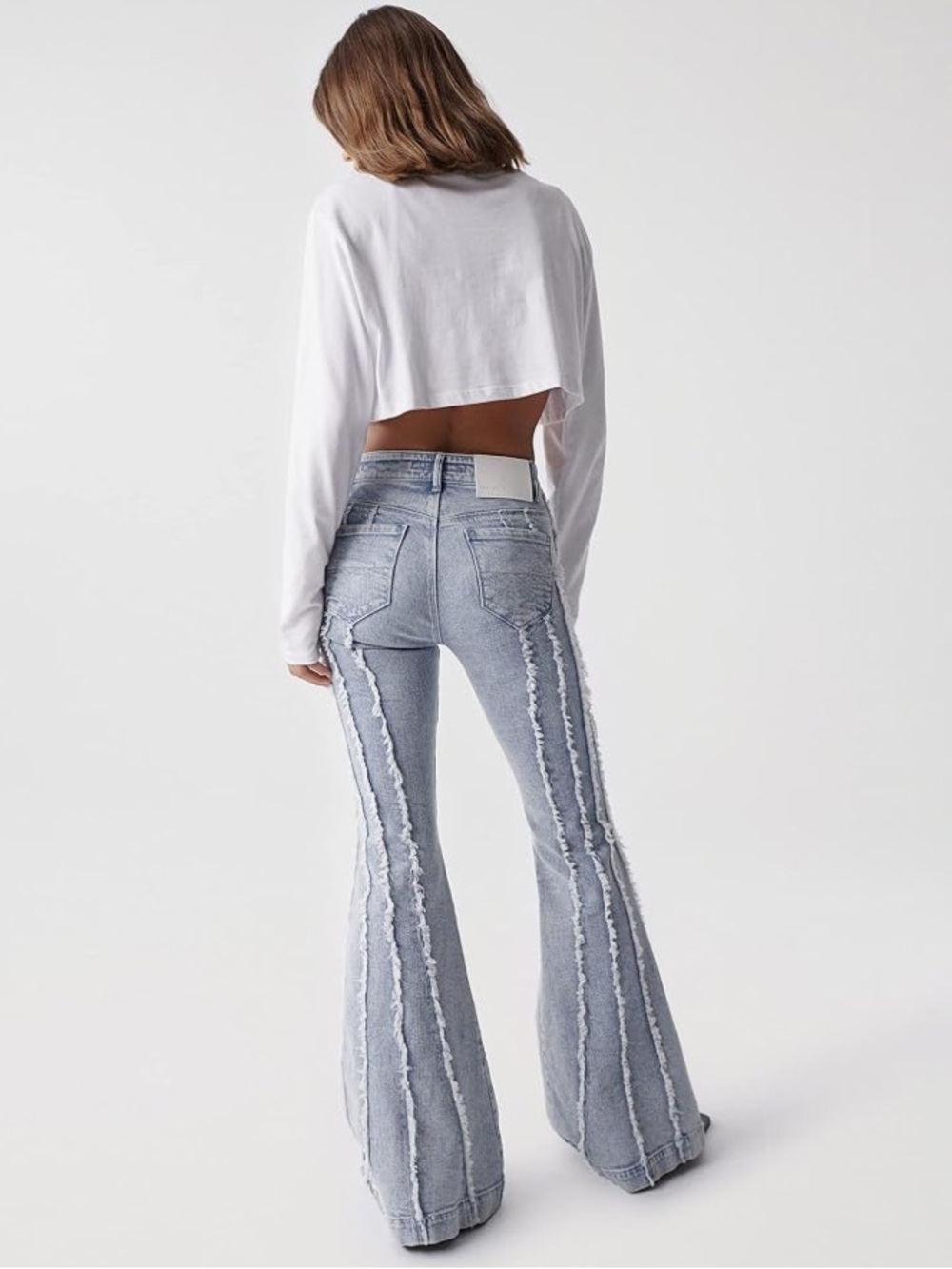 NWT Salsa Jeans x Luís Carvalho Push Up Destiny Flare Jeans Limited Edition SZ31 - Picture 3 of 16